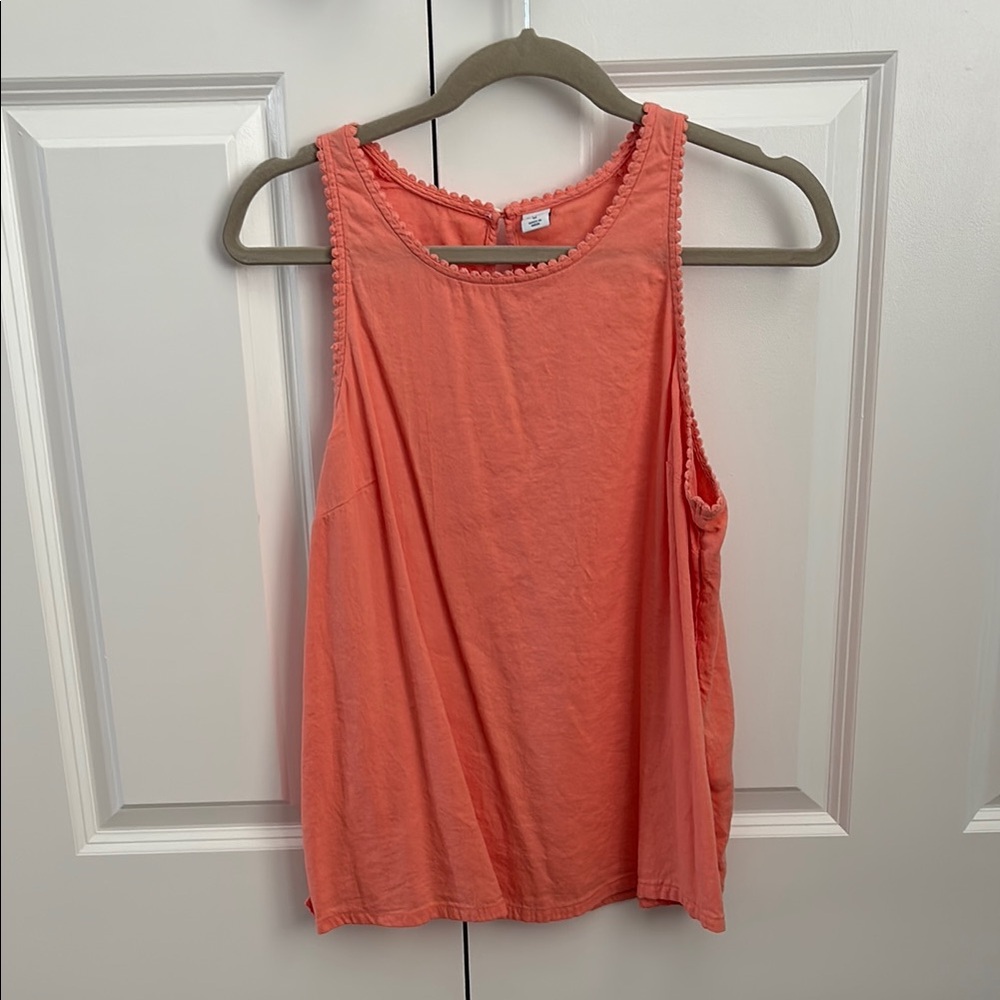 Women's Coral Sleeveless Top
